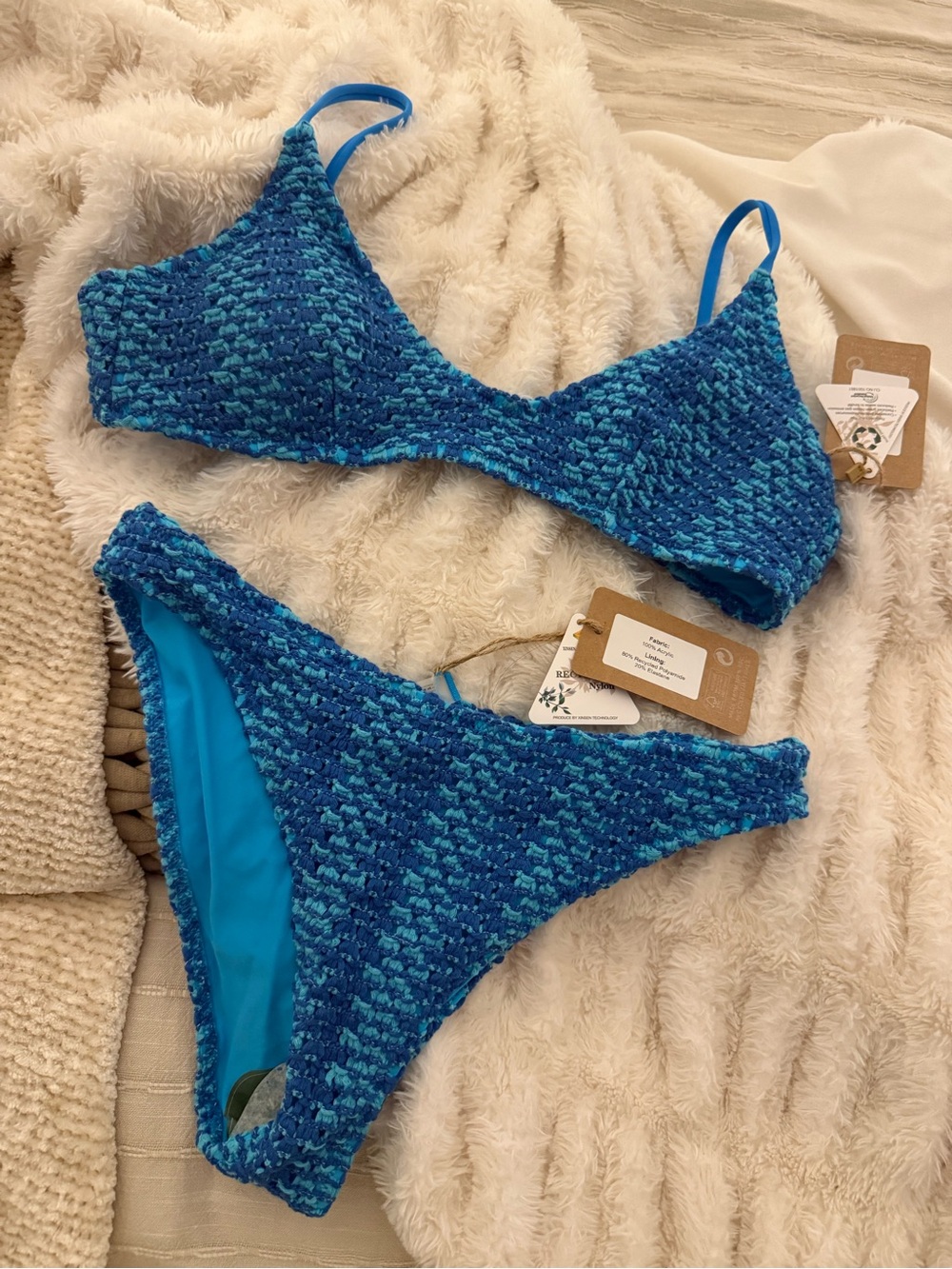 Blue Crochet Bikini Set - berlook